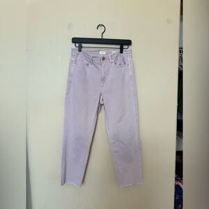 J. Jill High-Rise Straight-Leg Cropped Jeans Pale Lavender women’s size 6 petite